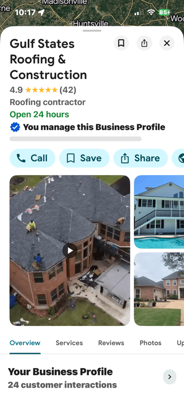 Storm Damage Emergency Repair — Before